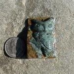 Carved Agate Owl Focal Bead..