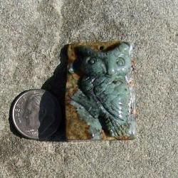 Carved Agate Owl Focal Bead 612012